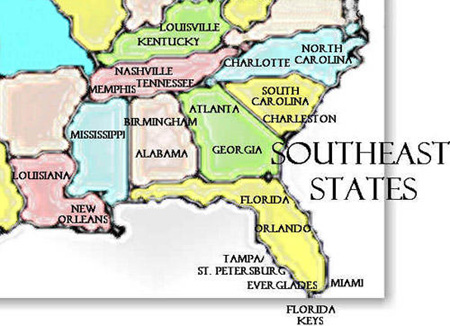 Southeastern U.S. Map