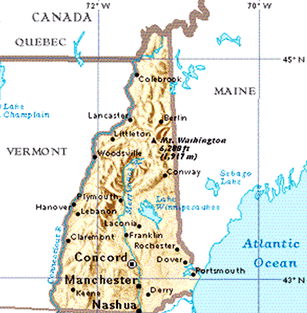New Hampshire Map